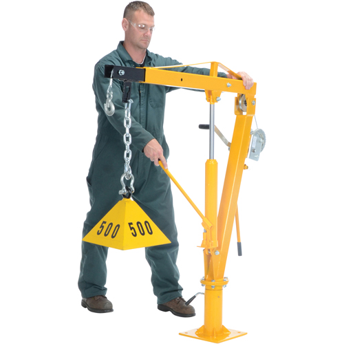 Winch Operated Truck Jib Crane, 1000 lbs. (0.5 tons) Capacity, 86-1/2" Max. Clearance NTL Industrial
