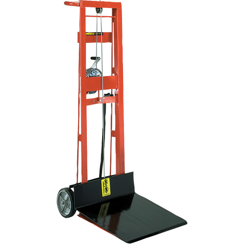 Platform Lift Stacker , Hand Winch Operated, 750 lbs. Capacity, 40" Max Lift NTL Industrial