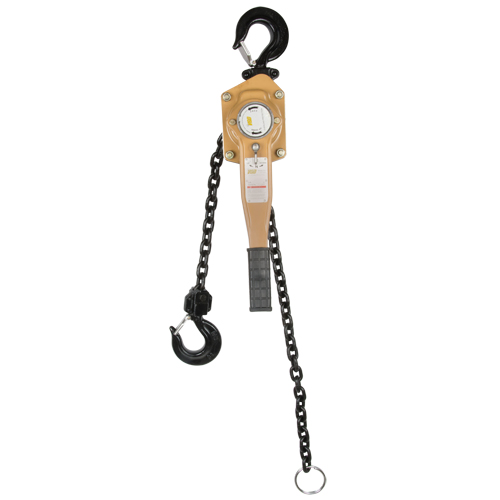 Heavy Duty Gold Series Lever Chain Hoist, 10' Lift, 12000 lbs. (6 tons) Capacity, Alloy Steel Chain NTL Industrial