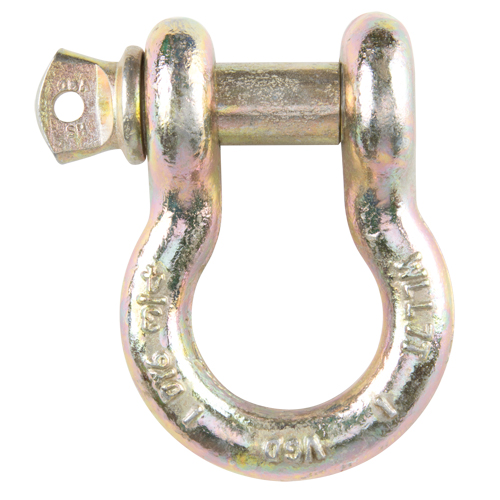 Manille d'ancrage &agrave; vis, 3/8", Cheville &agrave; vis, Chromat&eacute; jaune NTL Industrial