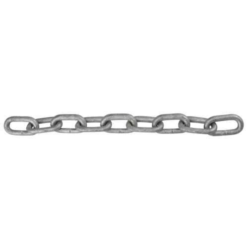 Chaîne &agrave; maillon droit, Acier &agrave; faible teneur en carbone, 1" x 100' (30,4 m) l, Calibre 30, Charge d'utilisation 17 900 lb (8,95 tonnes) NTL Industrial