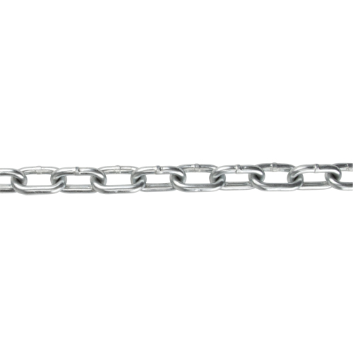 Chaîne &agrave; maillon droit, Acier &agrave; faible teneur en carbone, 1/8" x 350' (106,7 m) l, Calibre 30, Charge d'utilisation 400 lb (0,2 tonne) NTL Industrial
