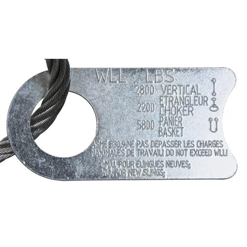 Wire Rope Lifting Sling - Eye & Eye Galvanized NTL Industrial