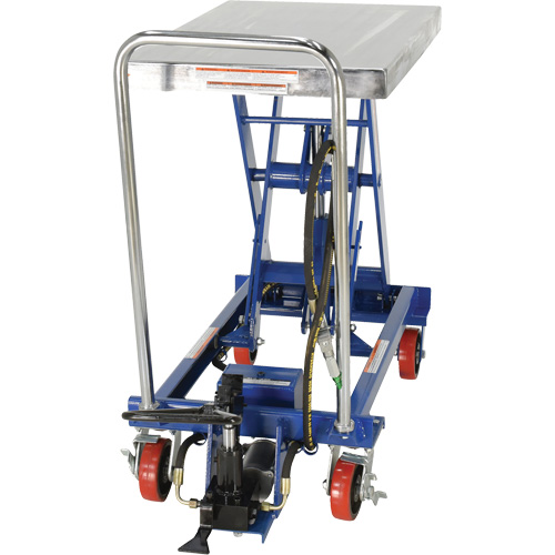 Pneumatic Hydraulic Scissor Lift Table, Steel, 32-1/2" L x 19-3/4" W, 1000 lbs. Cap. NTL Industrial