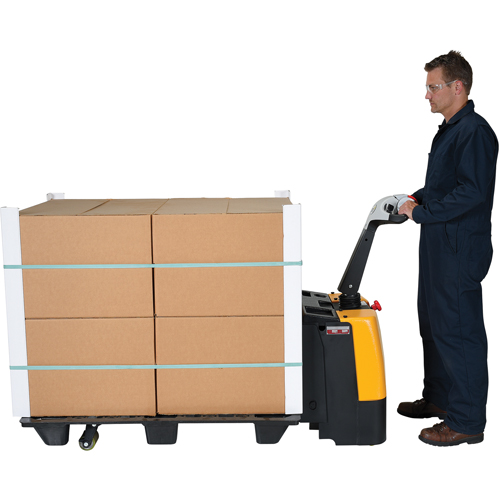 Fully Powered Electric Pallet Truck, 3000 lbs. Cap., 47" L x 25" W NTL Industrial