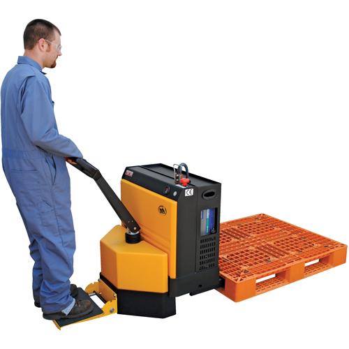 Fully Powered Electric Pallet Truck With  Stand-On Platform, 4500 lbs. Cap., 48" L x 30.25" W NTL Industrial