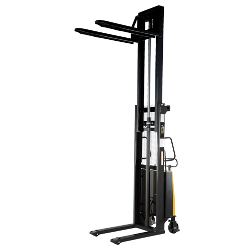 Fork Lift Stacker, Electric Operated, 2000 lbs. Capacity, 118" Max Lift NTL Industrial