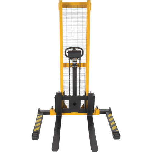 Manual Hydraulic Stacker, Hand Pump Operated, 2000 lbs. Capacity, 63" Max Lift NTL Industrial