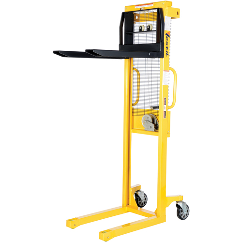 Manual Stacker, Hand Winch Operated, 770 lbs. Capacity, 60" Max Lift NTL Industrial