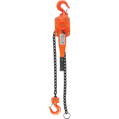 Lever Hoist, 10' Lift, 1500 lbs. (0.75 tons) Capacity, Alloy Steel Chain NTL Industrial