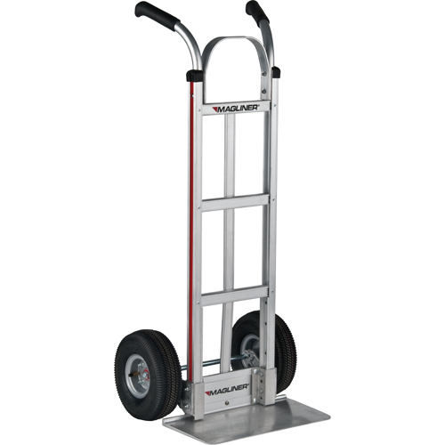 Knocked Down Hand Truck, Dual Handle, Aluminum, 48" Height, 500 lbs. Capacity NTL Industrial