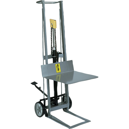 Hydraulic Platform Lift Stacker, Foot Pump Operated, 400 lbs. Capacity, 54" Max Lift NTL Industrial