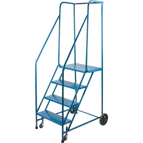 Escabeau roulant certifi&eacute; par la CSA, 4 marches, Largeur de la marche 22", Hauteur de la plateforme 37", Acier NTL Industrial