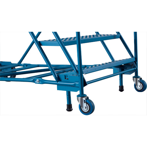 CSA-Certified Rolling Step Ladder with Locking Step, 8 Steps, 30" Step Width, 72" Platform Height, Steel NTL Industrial