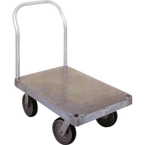 Aluminum Platform Truck, 24" W x 36" L, 2000 lbs. Cap., Rubber Wheels NTL Industrial