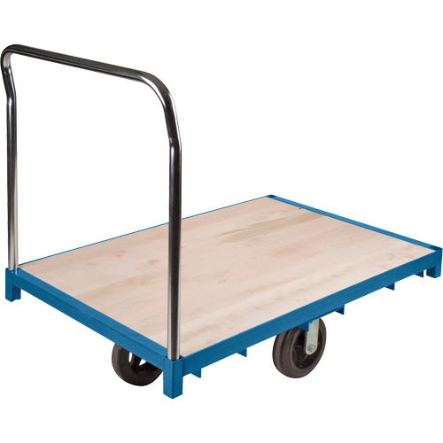 Heavy-Duty Platform Truck, 96" L x 48" W, 2000 lbs. Capacity, Rubber Casters NTL Industrial