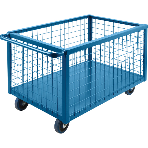 Wire Mesh Box Truck, Steel, 51" L x 24" W x 31.5" H, 16 cu. ft. Volume, 1200 lbs. Capacity NTL Industrial