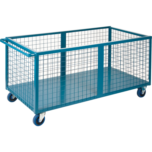 Wire Mesh Box Truck, Steel, 75" L x 30" W x 31.5" H, 30 cu. ft. Volume, 1200 lbs. Capacity NTL Industrial