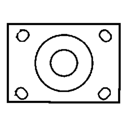 Total Locking Caster, Swivel with Brake, 6" (152.4 mm), Rubber, 450 lbs. (204 kg.) NTL Industrial