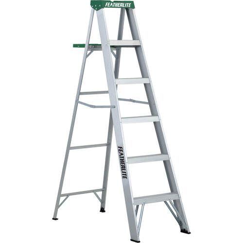 Commercial Duty Stepladders (2400 Series), 7', Aluminum, 225 lbs. Capacity, Type 2 NTL Industrial