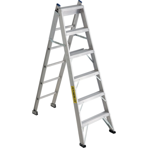 2700 Series Industrial Duty Multi-Way Ladders, 6', Aluminum, 250 lbs. Cap., ANSI 1, CSA 1 NTL Industrial