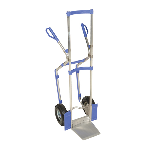 Ergonomic Hand Truck, Combination Handle, Aluminum, 52" Height, 350 lbs. Capacity NTL Industrial
