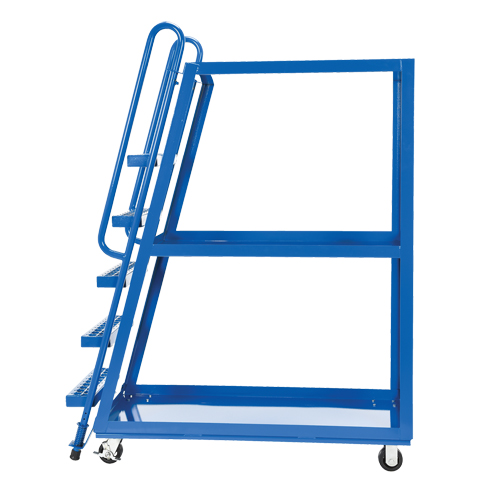 Stock Picking Cart, Steel, 21-7/8" W x 56-1/8" D, 3 Shelves, 1000 lbs. Capacity NTL Industrial