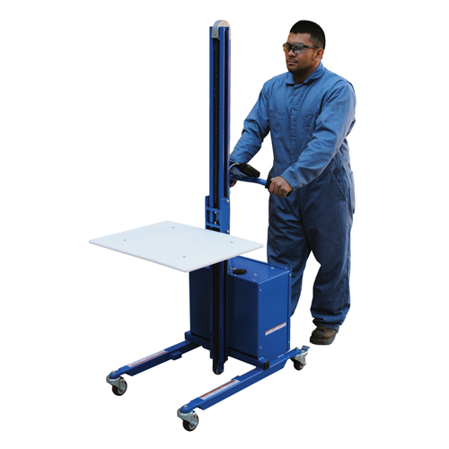 Quick Lift Platform Stacker, Electric Operated, 175 lbs. Capacity, 57" Max Lift NTL Industrial