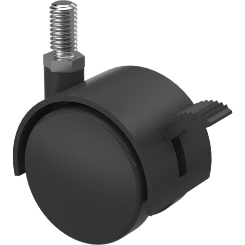 Twin Wheel Caster (300/400 Series), Swivel with Brake, 2" (51 mm) Dia., 75 lbs. (34 kg.) Capacity NTL Industrial