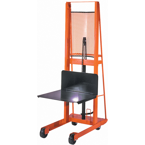 Hydraulic Platform Lift Stacker, Foot Pump Operated, 1000 lbs. Capacity, 80" Max Lift NTL Industrial