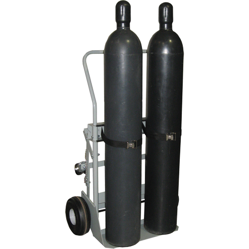 Four-Wheel Cylinder Hand Trucks, Pneumatic Wheels, 28" W x 6" L Base, 1000 lbs. NTL Industrial