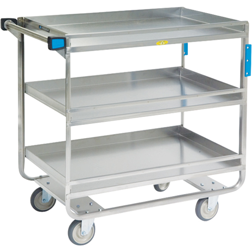 Guard Rail Carts, 3 Tiers, 23" W x 37-1/4" H x 38-5/8" D, 700 lbs. Capacity NTL Industrial
