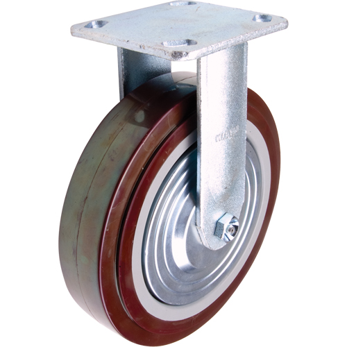 Caster, Rigid, 8" (203.2 mm), Polyurethane, 1000 lbs. (453.6 kg.) NTL Industrial