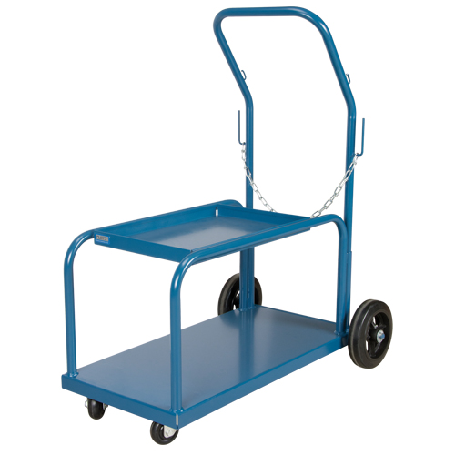 Mini-MIG Welding Cart, Rubber Wheels, 18" W x 36" L Base, 1000 lbs. NTL Industrial