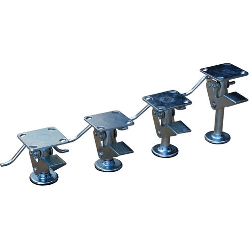 Floor Lock Brakes - Standard Duty, 6" Extended Height, 5-3/32" Retracted Height, Galvanized NTL Industrial