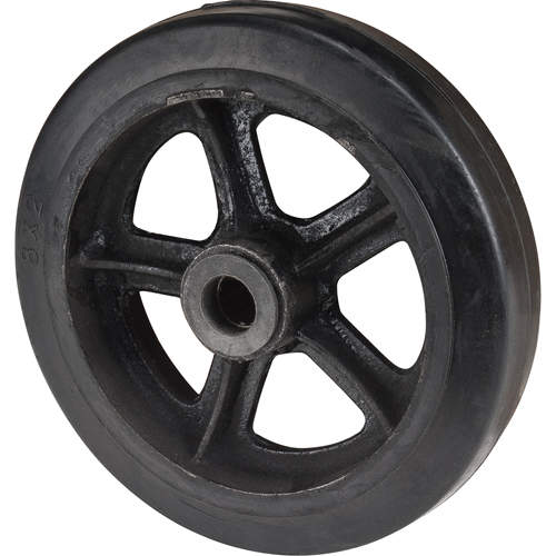 Mold-On Rubber Wheel, 8" (203 mm) Dia. x 2" (51 mm) W, 400 lbs. (181 kg.) Capacity NTL Industrial