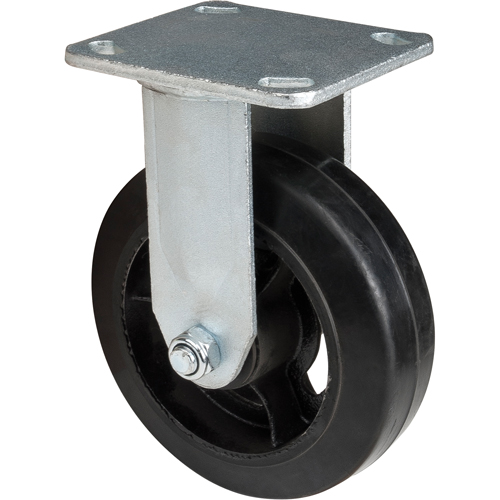 Roulette moul&eacute;, Fixe, 6" (152,4 mm), Caoutchouc, 550 lb (249 kg) NTL Industrial