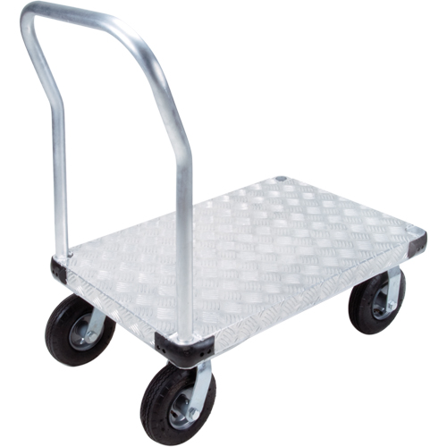 Aluminum Platform Truck, 24" W x 36" L, 1400 lbs. Cap., Pneumatic Wheels NTL Industrial