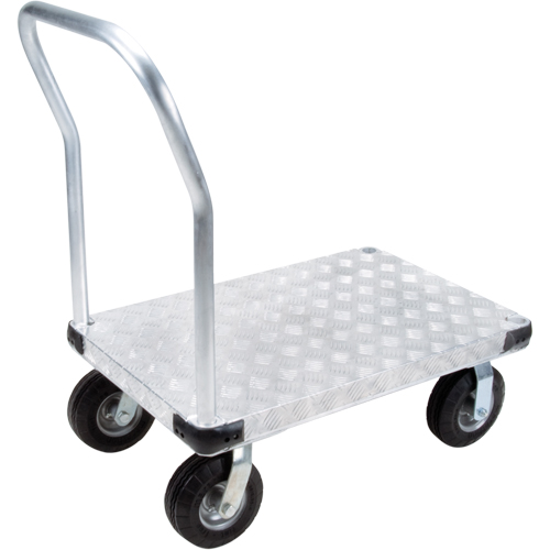 Chariots &agrave; plateforme en aluminium, 24" la x 36" lo, 1100 lb cap, Roues Anticrevaison NTL Industrial