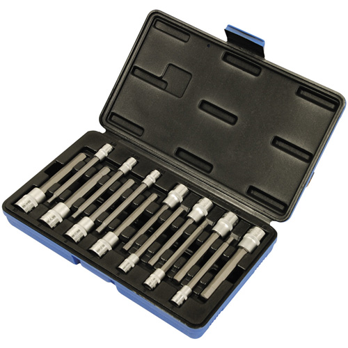 SAE/Metric Socket Set, Hex, 1/4"/3/8" Drive, 14 Pcs NTL Industrial