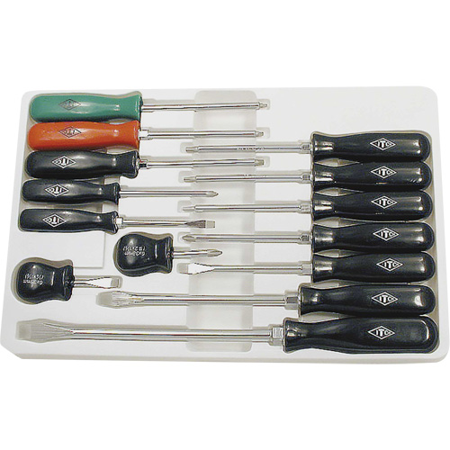 ISD-14 ABS Handle Screwdriver Set, 14, Magnetic NTL Industrial