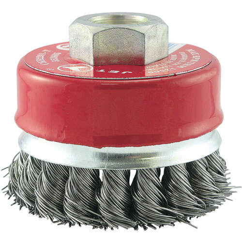 CKB2201T Knotted Cup Brush, 2-3/4" Dia. x 5/8"-11 Arbor NTL Industrial