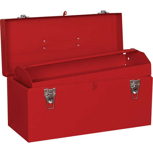 Heavy-Duty Tool Box, 8-1/2" D x 20" W x 9-1/2" H, Red NTL Industrial