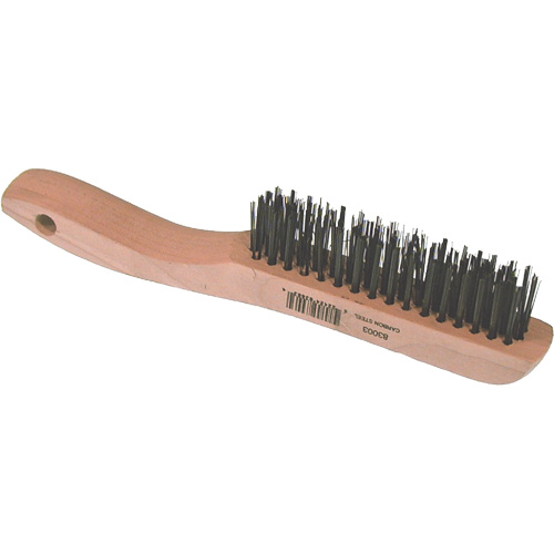 Short Wire Brush, Steel, 4 x 16 Wire Rows, 10" Long NTL Industrial