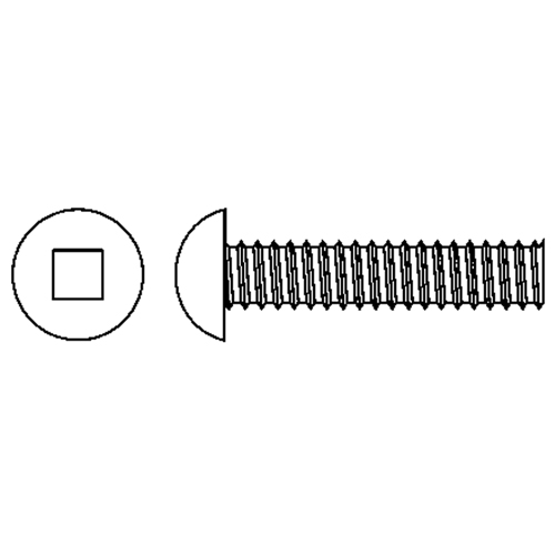 Vis m&eacute;caniques &agrave; t&ecirc;te ronde, #10-24 x 5" lo, Zingu&eacute; NTL Industrial