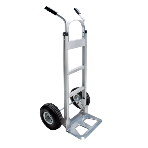 Knocked Down Hand Truck, Dual Handle, Aluminum, 50-5/8" Height, 500 lbs. Capacity NTL Industrial