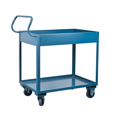Chariots de service &agrave; bordure profonde, 2 Tiers, 24" la x 47" h x 36" p, Capacit&eacute; 1200 lb NTL Industrial