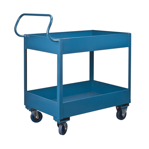 Deep Lipped Service Cart, 2 Tiers, 24" W x 47" H x 36" D, 1200 lbs. Capacity NTL Industrial