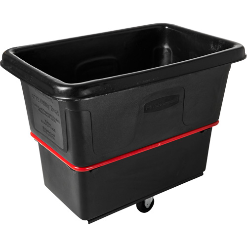 Heavy-Duty Utility Cube Truck, Black Recycled Plastic, 43-1/4" L x 28" W x 33-3/4" H, 12 cu. ft. Volume, 800 lbs. Capacity NTL Industrial