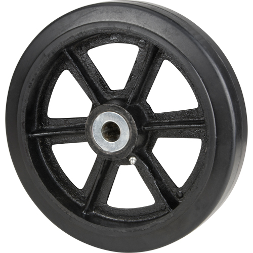 Mold-On Rubber Wheels, 6" (152.4 mm) Dia. x 2" (50.8 mm) W, 500 lbs. (226.796 kg.) Capacity NTL Industrial